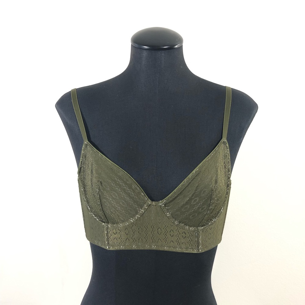Victorias Secret 34C Green Unlined Demi Bra